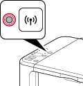 figura: O indicador luminoso Wi-Fi está aceso